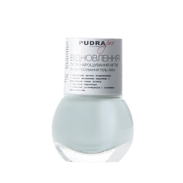 Nail Polish of PUDRA PRO cosmetics Restoration after nail extension and usage of gel polish